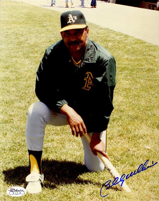 Billy Williams A`s Signed Jsa Cert Sticker 8x10 Photo Poster painting Authenticated Autograph