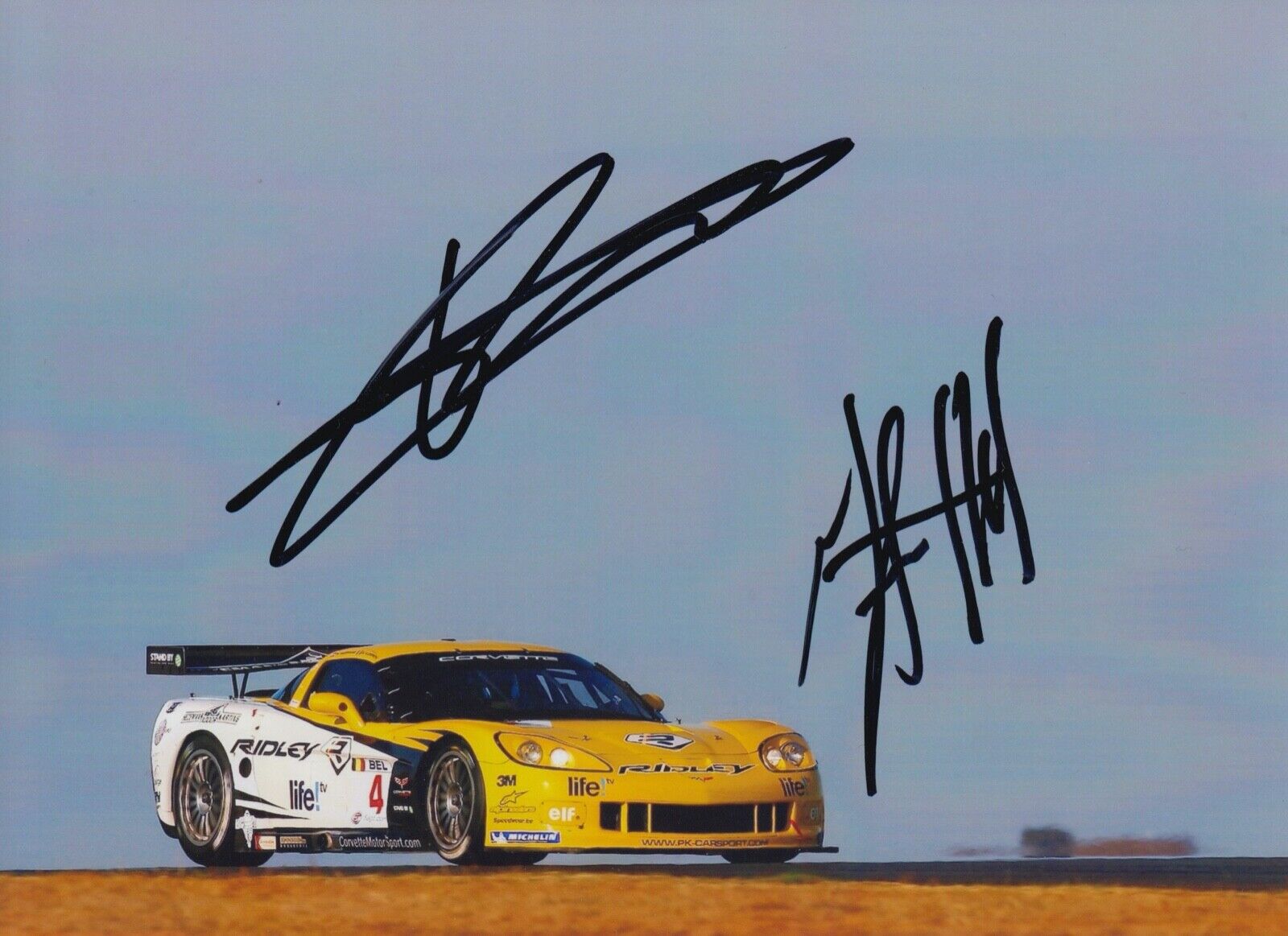 Anthony Kumpen and Mike Hezemans Hand Signed 7x5 Photo Poster painting - FIA GT Championship 13