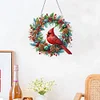 Diamond Painting Cardinal Wreath Hanging Sign for Wall Door Decor