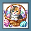 (40*40cm)Easter Egg Cat - Full Round Drill Diamond Painting