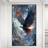 Diamond Painting-DIY Full Round Drill Flying Eagle(75*45 CM)