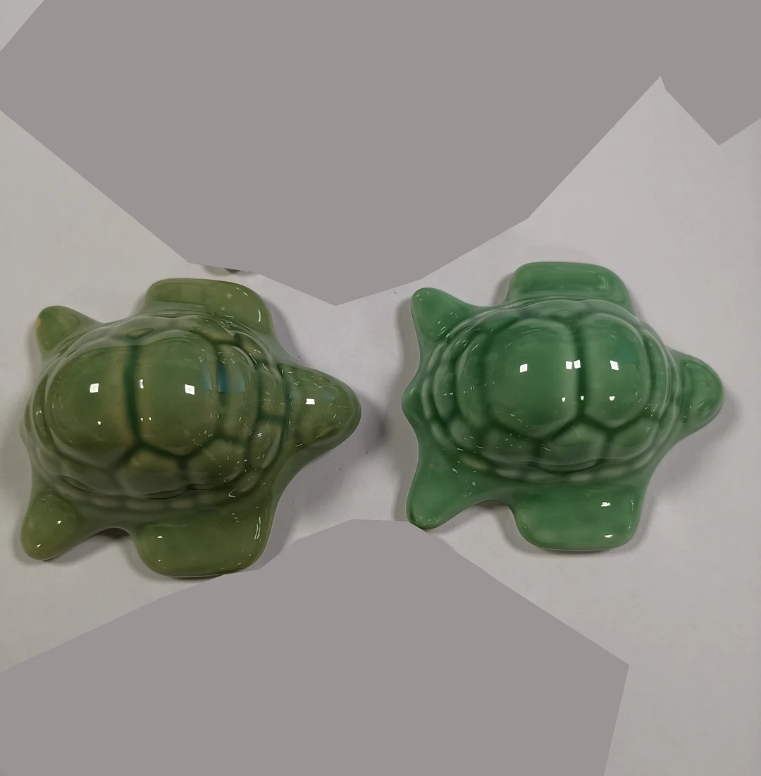 2 Cartoon Sea Turtle Porcelain Toilet Bolt Covers