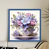 Flower Teacup-11CT Stamped Cross Stitch 40*40cm/15.75*15.75in tapestrymarket