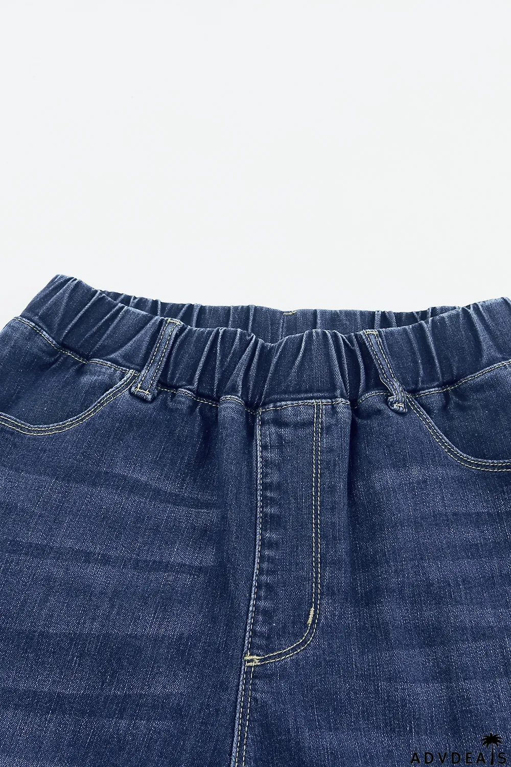 Blue Distressed High Waist Skinny Jeans