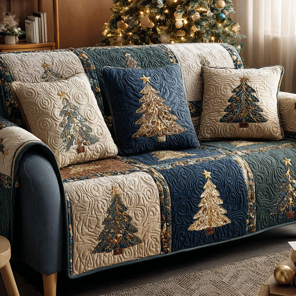 Golden Fir Quilted Sofa Cover NCU0TV700 everthome