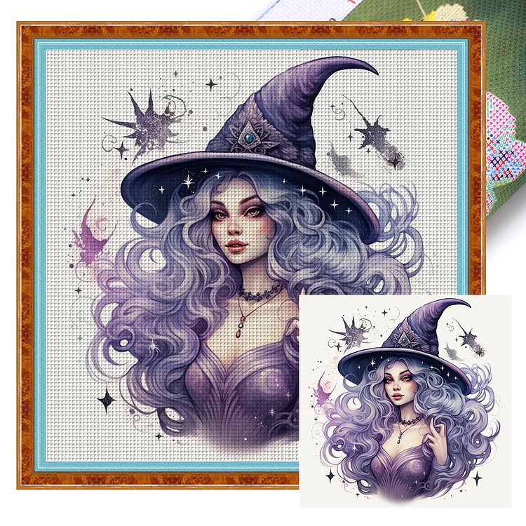 Witch 11CT (50*60CM) Stamped Cross Stitch