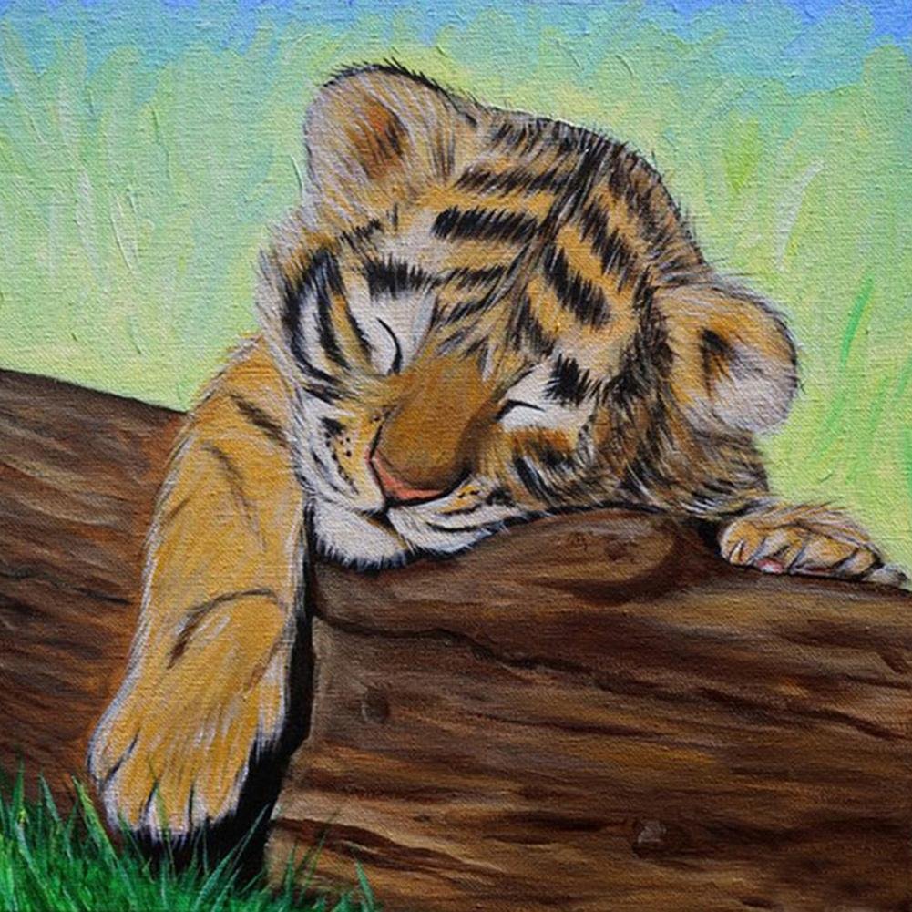 Full Round Diamond Painting - Novelty Tiger(30*30cm)