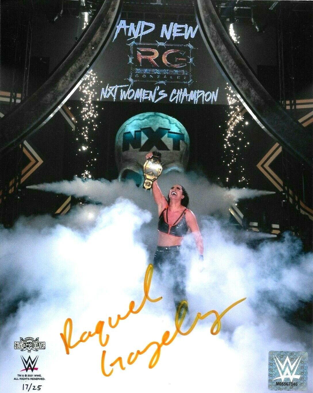 WWE NXT RAQUEL GONZALEZ HAND SIGNED AUTOGRAPHED OFFICIAL LICENSED 8X10 Photo Poster painting /25