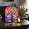 (Framed)Diamond Painting -DIY Round Drill Tree of Life with Frame(25x25cm)