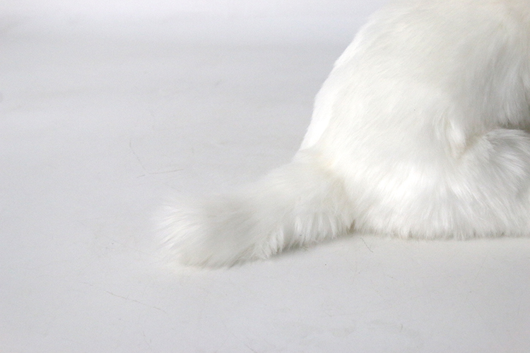 Tegooe Realistic White Fluffy Puppy Stuffed Animal Doll - Simulation Pet Plush Toy