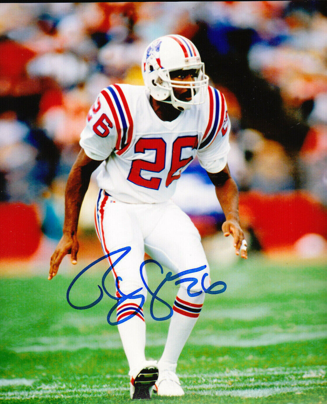 RAYMOND CLAYBORN AUTOGRAPH SIGNED 8X10 Photo Poster painting NEW ENGLAND PATRIOTS COA