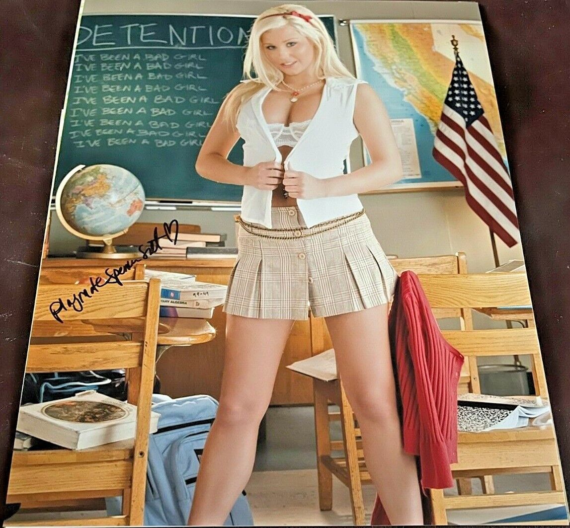 Spencer Scott Super Sexy Hot Signed 11X14 Adult Playboy Model Photo Poster painting COA Proof 4