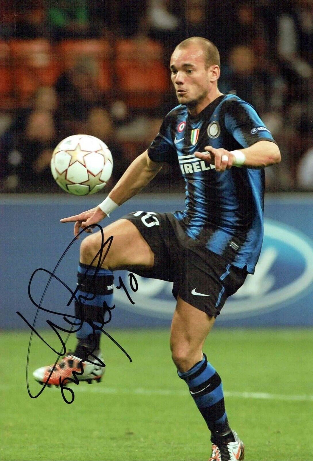 Wesley SNEIJDER Signed Autograph 12x8 Photo Poster painting 2 AFTAL COA Inter Milan Italy Dutch