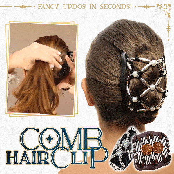 STRETCHY HAIR COMB CLIP