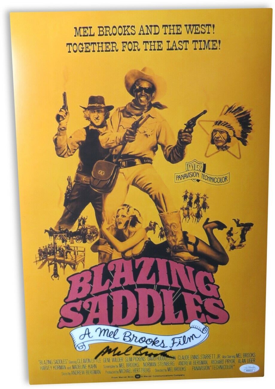 Mel Brooks Signed Autographed 12X18 Photo Poster painting Blazing Saddles JSA HH36215