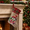 DIY Diamond Painting Christmas Stockings Hanging Ornaments Large Capacity Xmas Socks Pendant Wear Resist Candy Gift Storage Bags for Family Christmas Holiday Party Decoration (Christmas penguin)