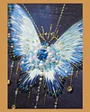 3D DIY Bead Embroidery Butterfly With Frame Home Decor Gift Tabletop Display Kit(Include Embroidery Hoop)