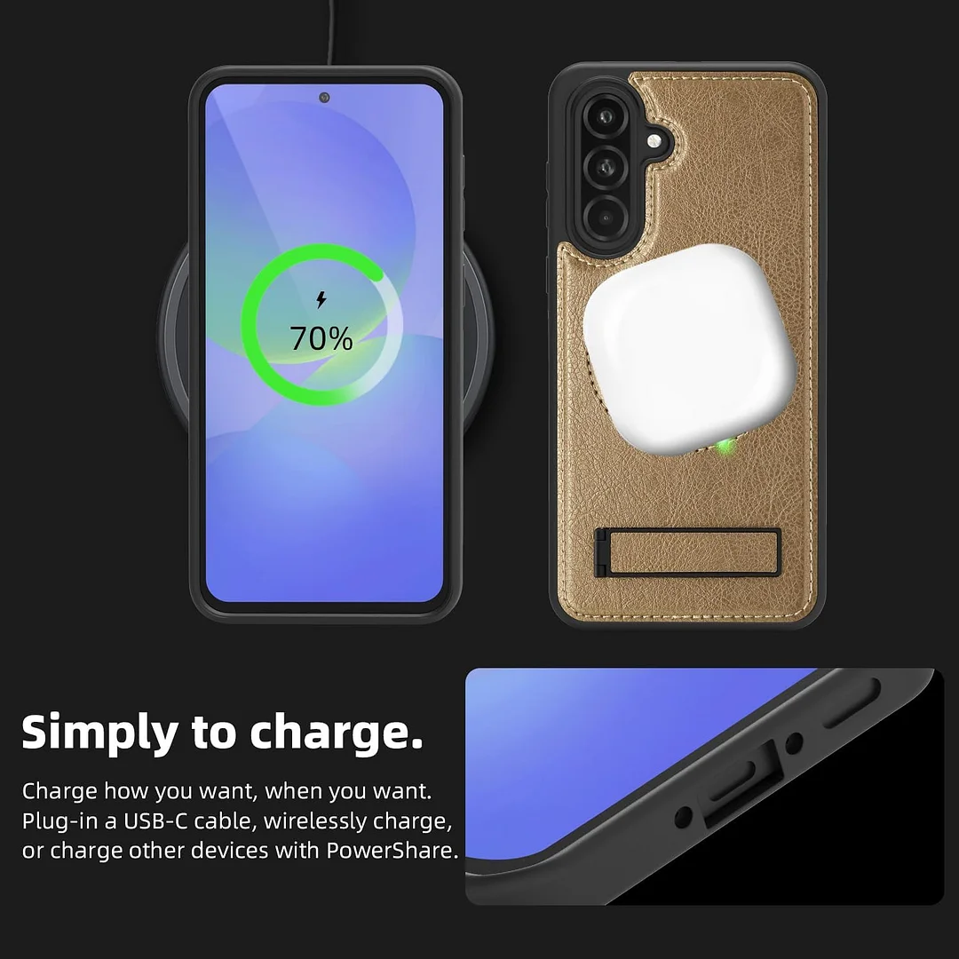 Samsung Galaxy Z Fold 6 Leather Case Magnetic Protective Case Holder Phone Case