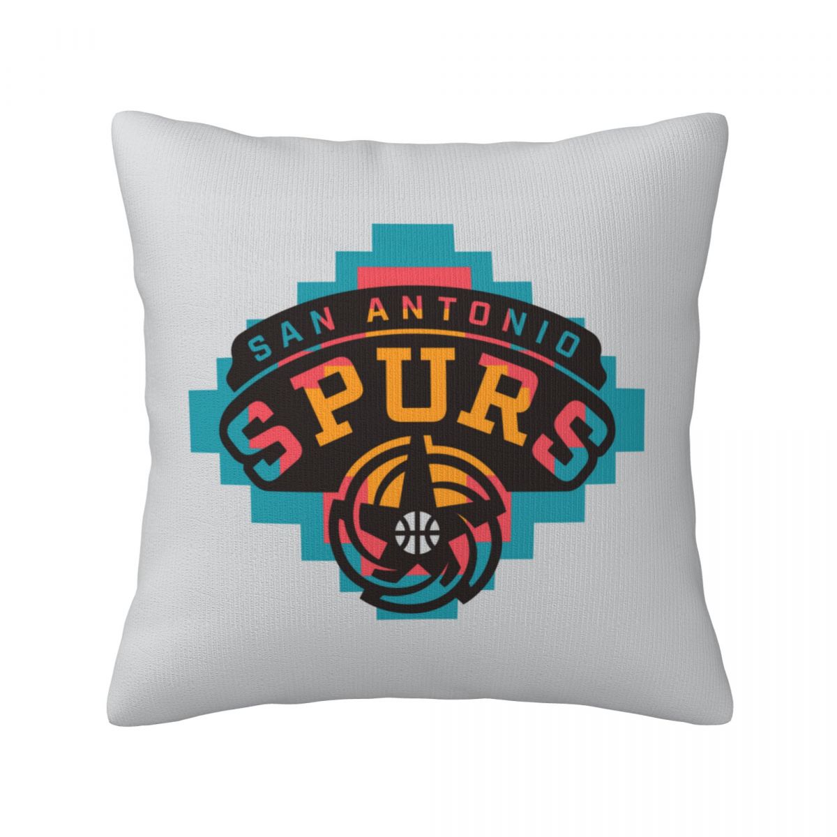 San Antonio Spurs Retro Logo Throw Pillow Covers 18x18