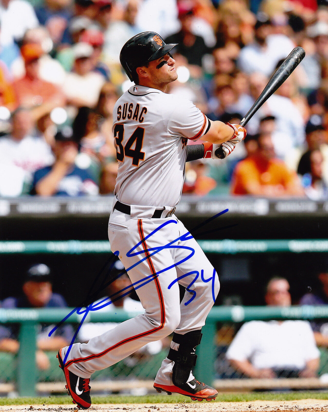 ANDREW SUSAC SAN FRANCISCO GIANTS ACTION SIGNED 8x10