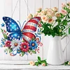 DIY Flag Butterfly Double Sided Acrylic Diamond Painting Hanging Pendant