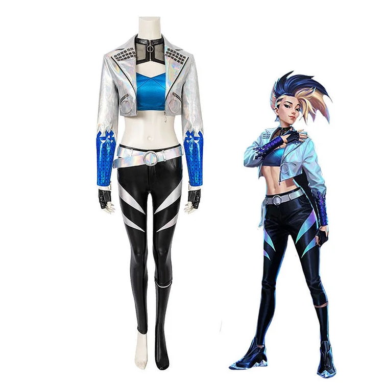 League of Legends LOL KDA ALL OUT Akali Fullset Cosplay Costumes