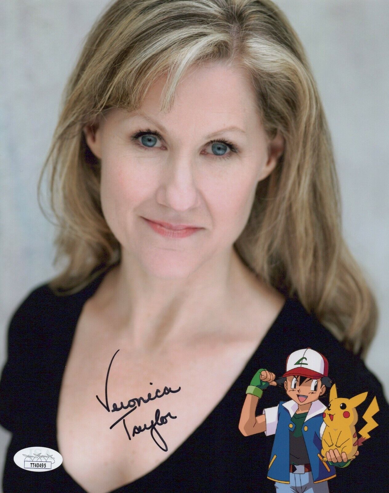 VERONICA TAYLOR Signed 8x10 POKEMON ASH Photo Poster painting Authentic Autograph JSA COA Cert