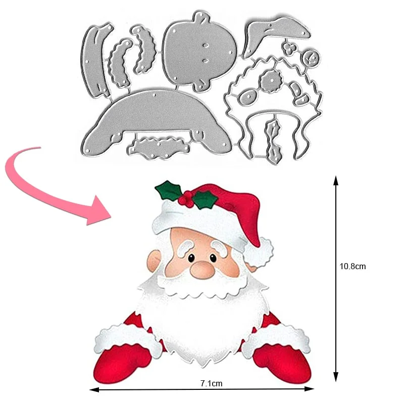 Christmas Santa Claus Metal Cutting Die Cuts DIY Crafts Scrapbook Paper Cards Cutting Dies Cut Stencils for DIY Embossing Card
