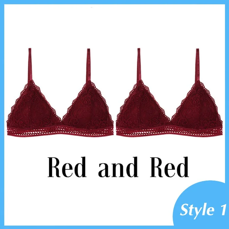 French Style Bralette Seamless Deep V Lace Bra Wireless Thin Underwear Sexy Lingerie Soft Push Up Bras For Women Hot