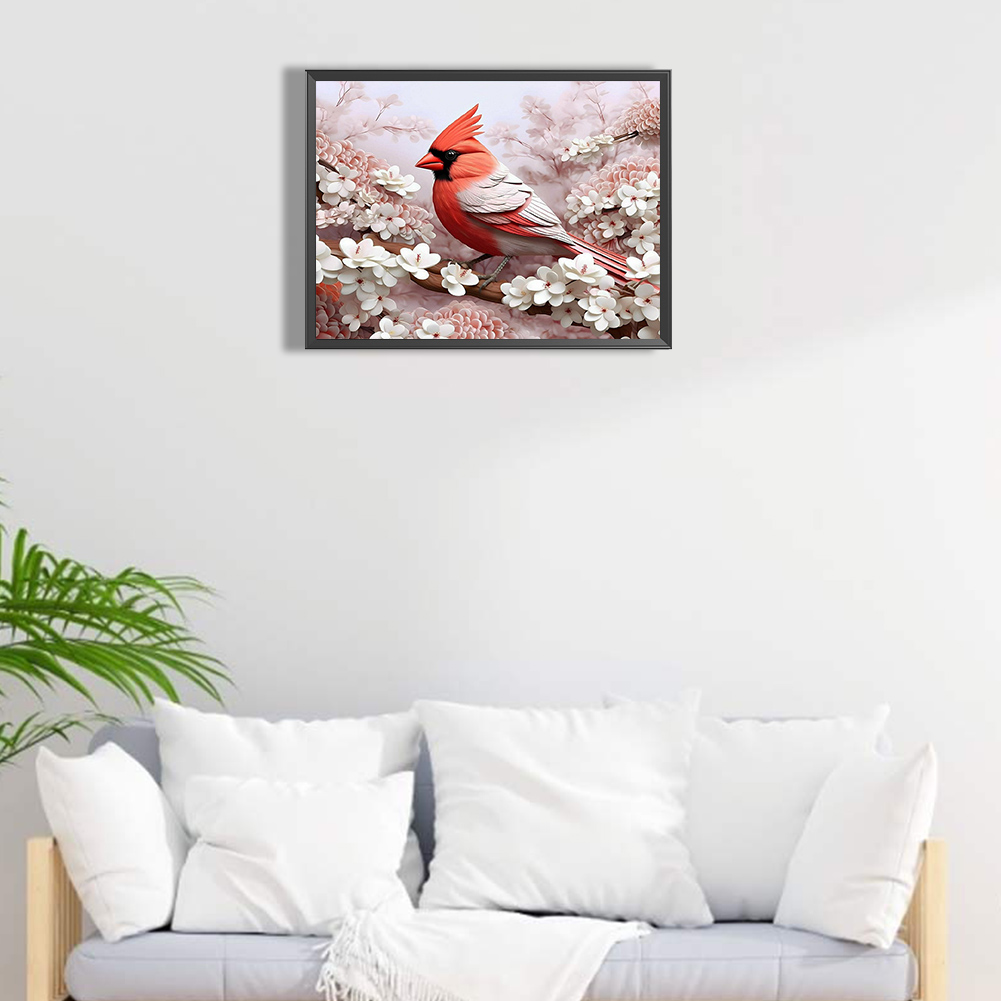 Cardinal-Full Round Diamond Painting-30*40CM