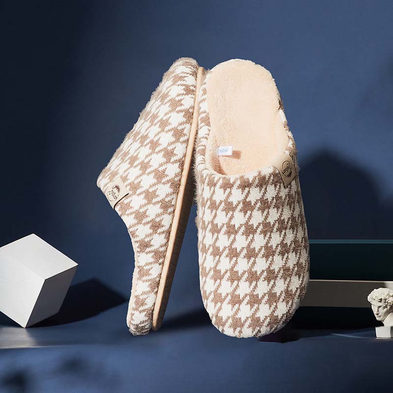 Letclo™  New Indoor Non-slip Plus Velvet Warm Couple Soft-soled Cotton Slippers letclo Letclo