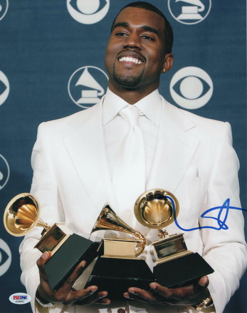 KANYE WEST SIGNED AUTOGRAPH 11X14 Photo Poster painting - COLLEGE DROPOUT GRAMMY WINNER, PSA