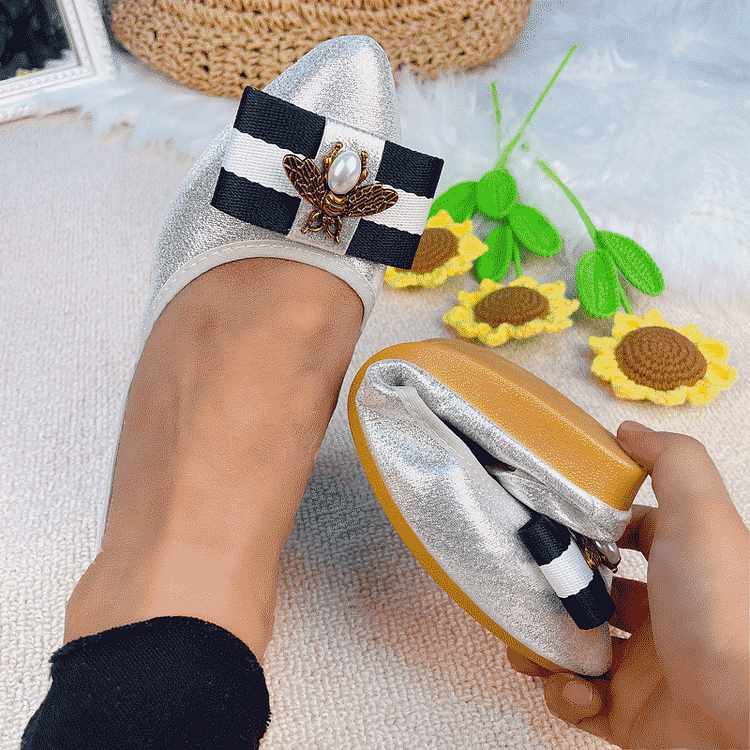 vanccy  Casual Comfort Dressy Flats For Wedding Bling Sparkly Bridal Shoes CF203 QueenFunky