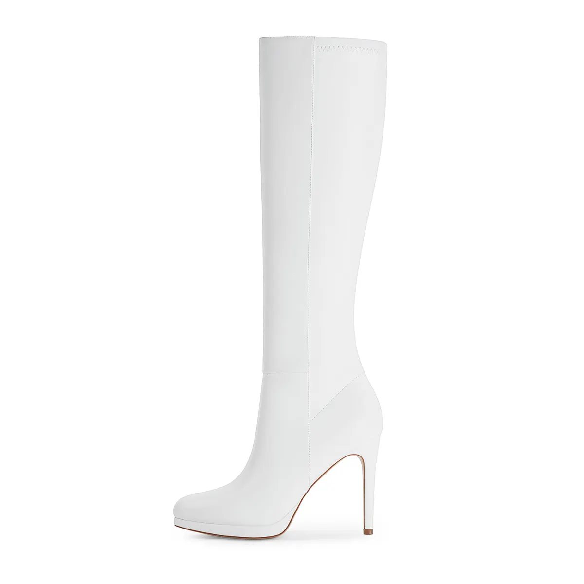 105mm/4.1 Inch Fashion Knee High Boots Platform Heel Boots -vocosishoes
