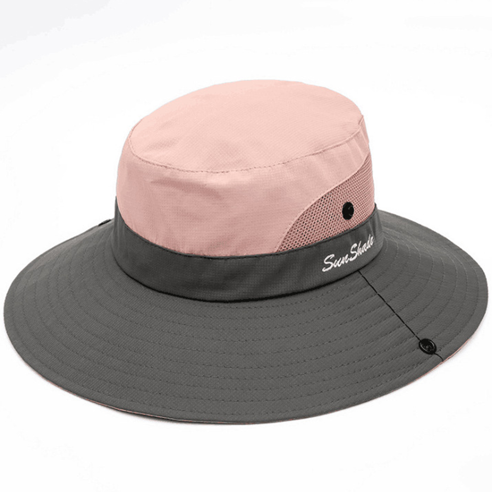 

Breathable Mesh Sun Visor Bucket Cap Outdoor Climbing Fisherman Hat (Pink, 501 Original