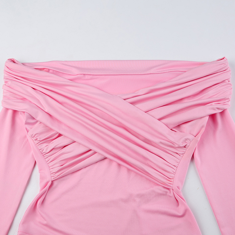 Ootddress V-Neck Summer Patchwork T-shirt Cropped Top For Women Fashion Mesh Long Sleeve Sexy Off-Shoulder Female Y2k Top Tee 2025