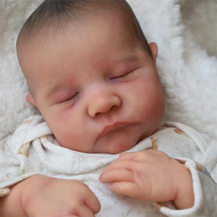  [Kids Reborn Gift] 20'' Truly Lifelike Reborn Baby Boy Doll Barney Sleeping Newborn Babies Has "Heartbeat" and Coos - Reborndollsshop®-