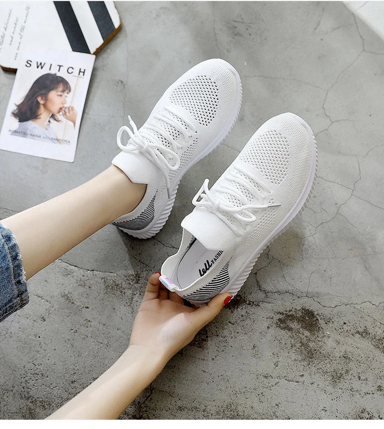 Vstacam  Summer Women Shoes Mesh Light Breathable Women Sneakers Flats Casual Female Trainers Walking Shoes Zapatillas Mujer