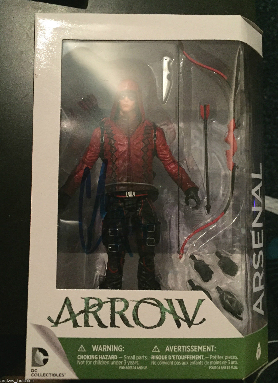 CW Arrow DC Collectibles Colton Haynes Autographed Signed Action Figure COA B