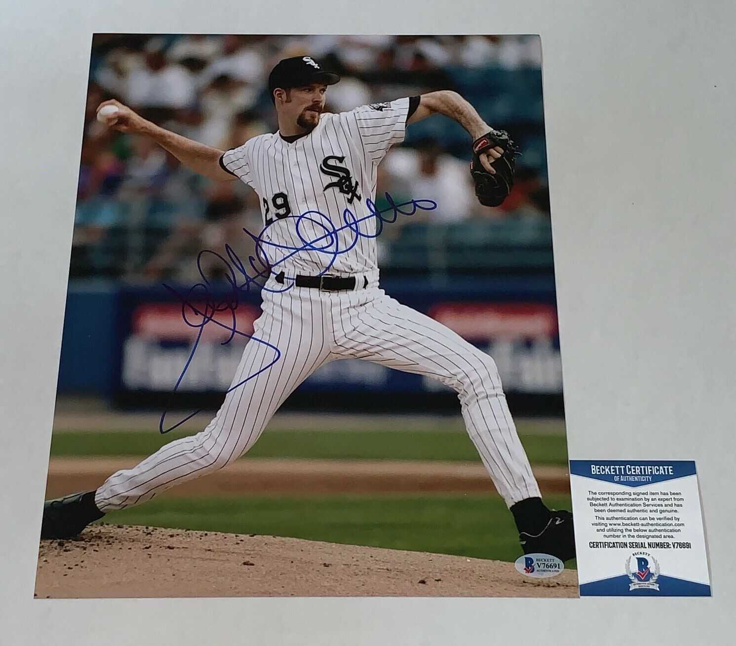 Jack McDowell signed Chicago White Sox 11x14 Photo Poster painting autographed BAS Beckett