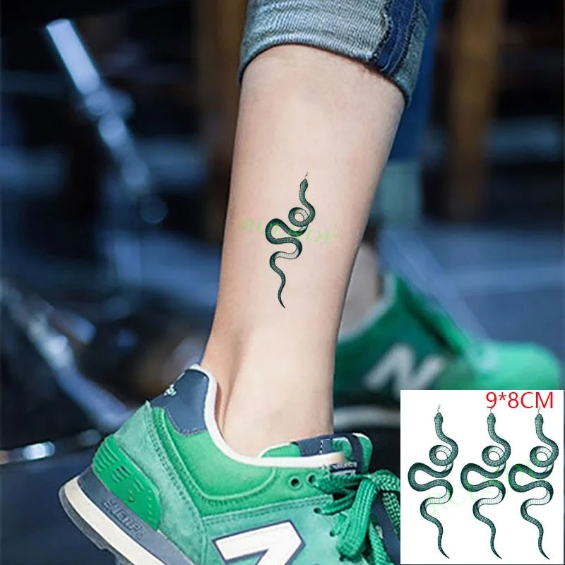 Waterproof Temporary Tattoo Sticker Flame Pattern Line Drawing Fire Element Fake Tatto Flash Tatoo Small Art for Kids Men Women