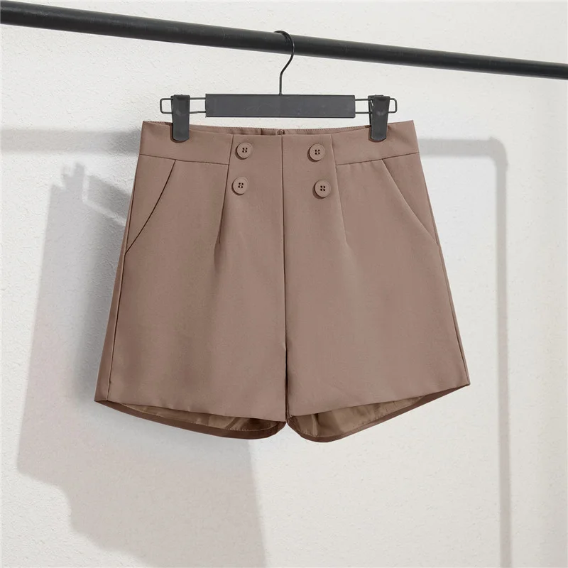 Toloer Toloer And Summer Shorts Women Wear High Waist A Word Large Size Black Autumn Thin Casual Bottom Spring Loose Wide-Leg Pants-Outfit Ideas