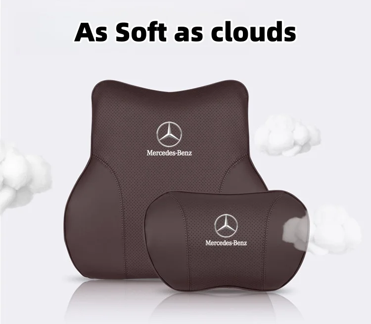 🔥Hot sale🔥Car leather lumbar headrest set