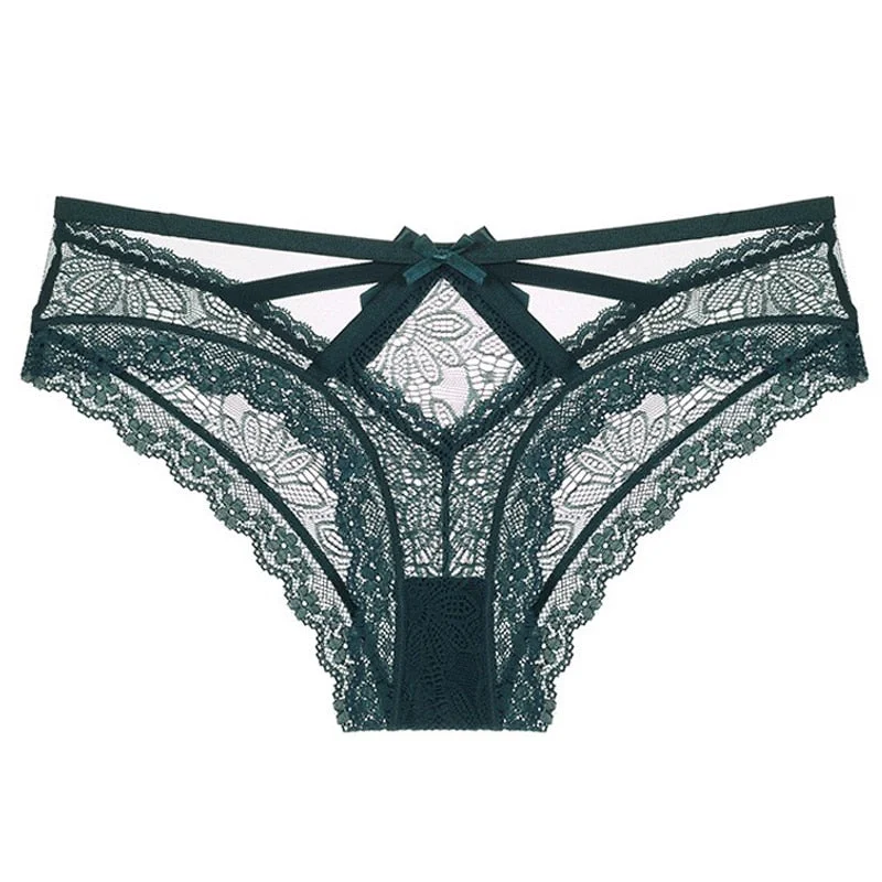 TERMEZY Sexy Transparent Panties Women Lace Low-waist Briefs Hollow Out Underwear FemaleSeamless Intimates G-string Lingerie