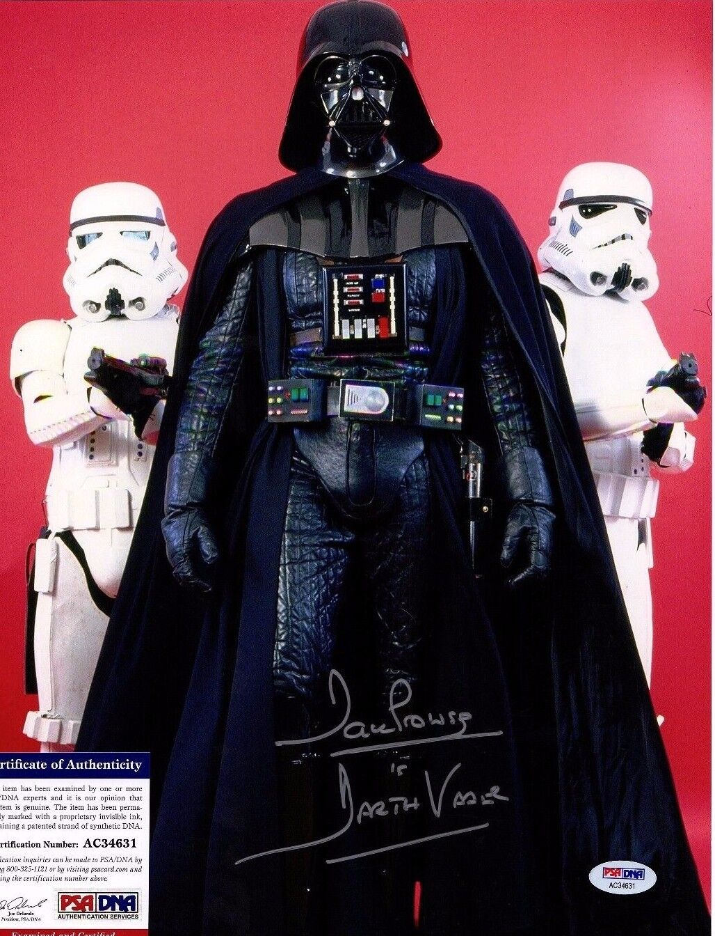 DAVE PROWSE Signed 11X14 Photo Poster painting PSA/DNA #AC34631 STAR WARS DARTH VADER