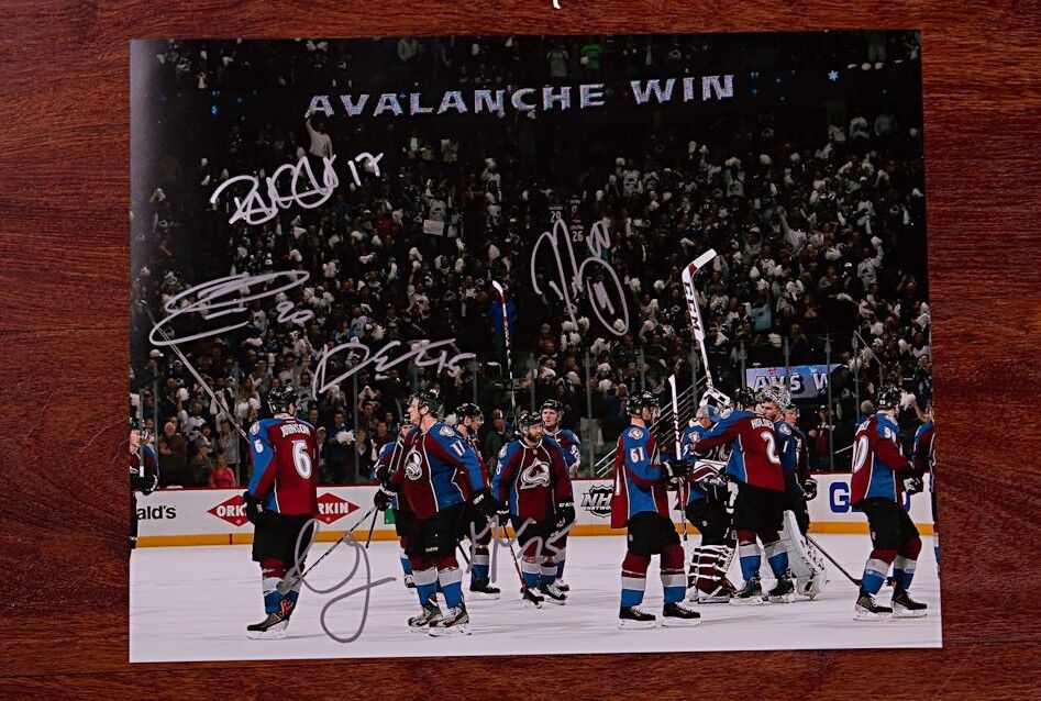 GFA Colorado Avalanche * 2014-2015 TEAM * Signed 11x14 Photo Poster painting C2 COA