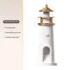 Creative Lighthouse Design Night Light USB Charging Moonlight Lighthouse Projection Lamp Bluetooth Speaker Human Body Sensing Atmosphere Night Light Home Bedroom Living Room Decoration Night Light