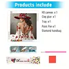 Beaut&eacute; haut-de-forme beaut&eacute; kit de peinture partielle bricolage en forme sp&eacute;ciale pour adultes d&eacute;butants d&eacute;coration int&eacute;rieure peintures diamants et pierres 30x30cm