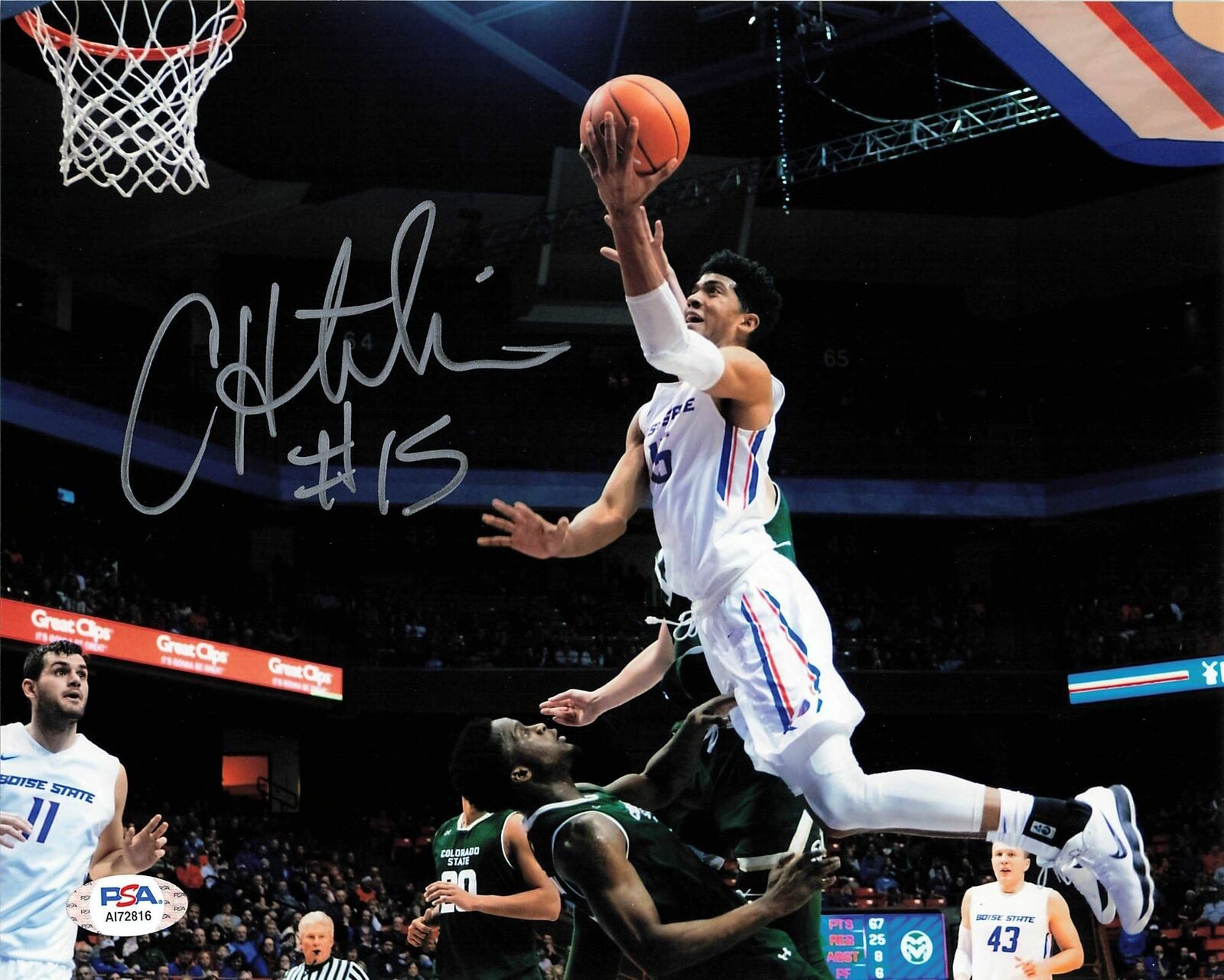 CHANDLER HUTCHISON signed 8x10 Photo Poster painting PSA/DNA Boise State Broncos Autographed