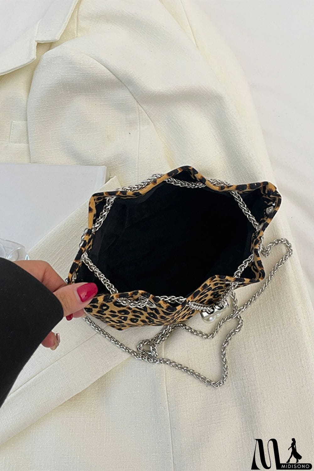 MidiSono - Animal Print Nylon Bucket Bag